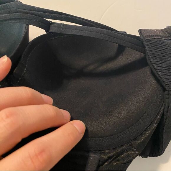 Victoria's Secret Very Sexy push up bra studded Black padded multi position 34C - Picture 3 of 10